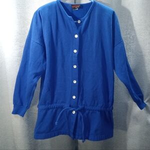 Vintage Blue Cardigan Sweatshirt